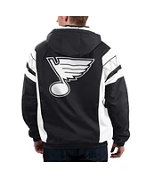 Starter Men's Black St. Louis Blues Home Team Half-Zip Hoodie Jacket