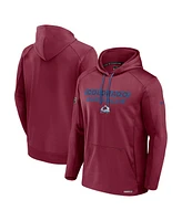 Fanatics Men's Burgundy Colorado Avalanche Authentic Pro Rink Fleece Pullover Hoodie