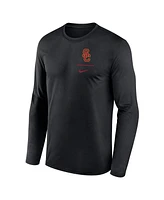 Nike Men's Black Usc Trojans Primary Stack Legend Long Sleeve T-Shirt