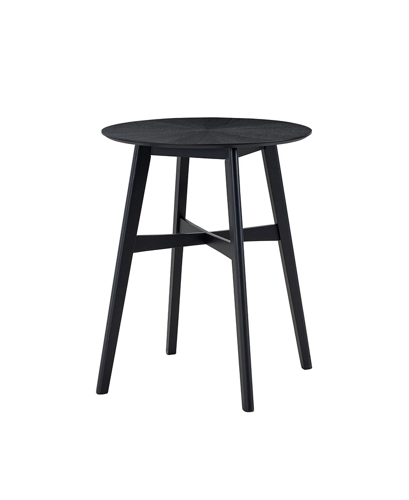 Streamdale Furniture 31.5 Inch Oversize Round Bar Table, Wooden High Top Kitchen Dining Table for Pub,Living Room,Restaurant,Cocktail Bar,Black