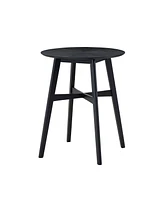 Streamdale Furniture 31.5 Inch Oversize Round Bar Table, Wooden High Top Kitchen Dining Table for Pub,Living Room,Restaurant,Cocktail Bar,Black