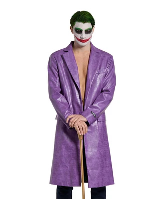 Suitmeister Men's Official Dc Comics Joker Coat - Halloween Costume Purple