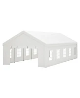 Streamdale Furniture 16x32FT Party Tent Heavy Duty, Large Wedding Event Shelters with 3 Storage Bags & Removable Sidewalls, Outdoor Canopy Gazebo Comm