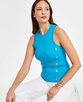 I.n.c. International Concepts Women's Snap-Button Sweater Tank Top, Exclusively at Macy's