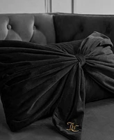 Juicy Couture Velvet Bow Decorative Pillow, 10" x 18"