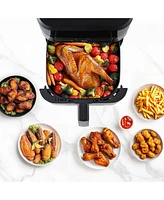 Uber Appliance Air fryer Xl Premium - 7 Quart Stainless Steel - Pfoa/Ptfe Free Ceramic non stick