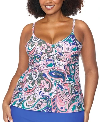 Raisins Curve Trendy Plus Aries Underwire Tankini Top