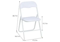 gaomon Folding Chairs Pack with Cushion, Outdoor and Indoor Event Portable Folding Chairs with Non-Slip Feet Pads, Stackable Chairs for Meeting