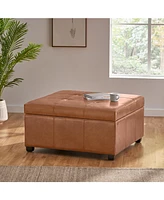 Streamdale Furniture Carlsbad Pu Storage Ottoman