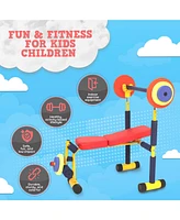 Fun & Fitness For Kids Children's Exercise Equipment Weight Lifting Bench Set