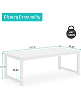 Tribesigns 78.7"x39.4" Dining Table, Industrial Kitchen Table for 8-10 Person, Rectangular Dinner Table for Dining Room Kitchen Living Room, with Heav