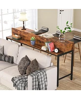 Tribesigns 70.9 Inch Extra Long Table Behind Couch,Console Table with Storage,Narrow Sofa Table, Industrial Entryway Table