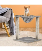 Slickblue Large Cat Tree with Scratching Post and Climber Condo Cat Tower Furniture with Hammock and Sisal