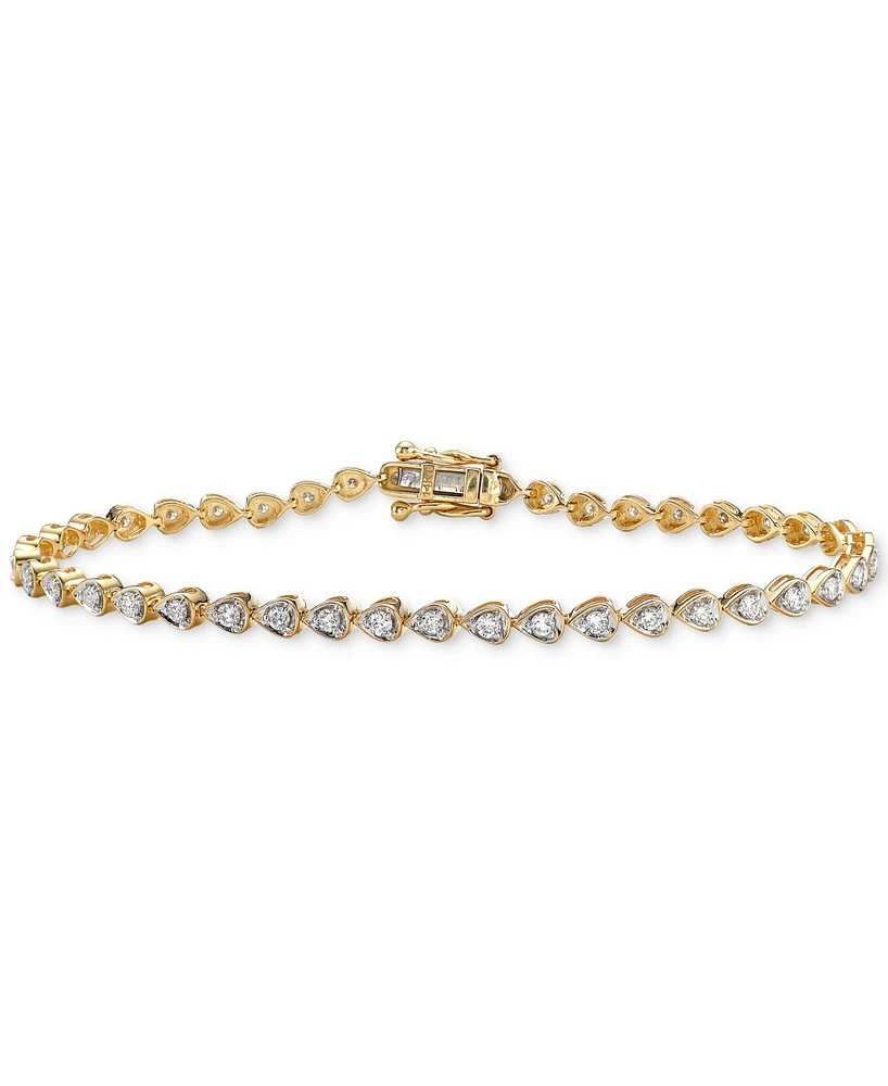 Diamond Teardrop Link Tennis Bracelet (1 ct. t.w.) in 14k Gold