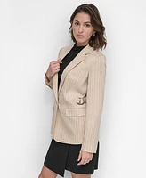 Dkny Women's One-Button Pinstripe Blazer