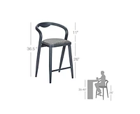 gaomon Outdoor Counter Height Bar Stools Set of 2, Comfortable Chairs for Indoor and Outdoor Use, All-Weather Design, Simple Assembly