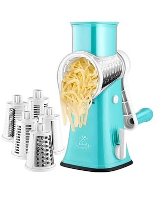 Rotary Cheese Grater with 5 Interchangeable Stainless Steel Blades