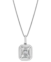 Diamond Halo 18" Pendant Necklace (1 ct. t.w.) in 14k White Gold