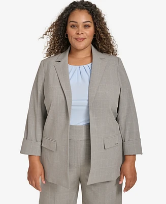 Calvin Klein Plus Menswear Open-Front Blazer