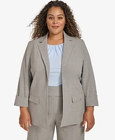 Calvin Klein Plus Open-Front Blazer