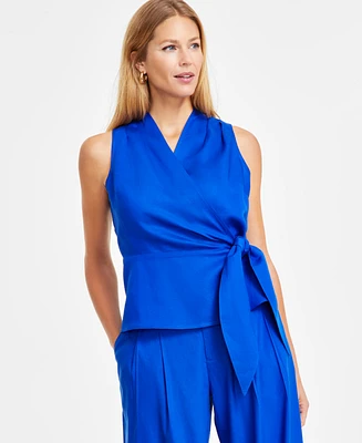 I.n.c. International Concepts Women's Sleeveless Wrap Top, Exclusively at Macy's