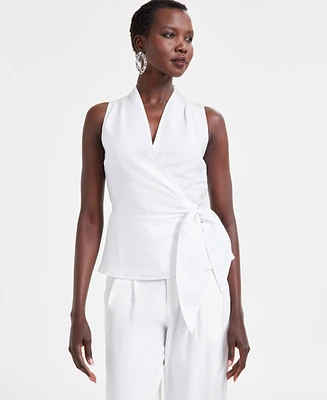I.n.c. International Concepts Women's Sleeveless Wrap Top, Exclusively at Macy's