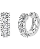 Diamond Hoop Earrings (1 ct. t.w.) in 14k White Gold