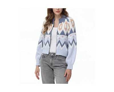 525 Women's Victoria Fair Isle Zip Bomber Jacket