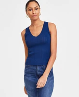 I.n.c. International Concepts Women's Sleeveless Ribbed-Knit Sweater Top, Exclusively at Macy's