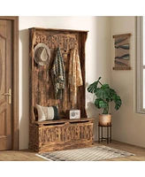 Homcom 3-In-1 Hall Tree Storage Bench and Coat Rack