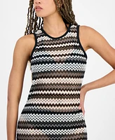 Miken Juniors' Striped Low-Back Dress Swim Cover-Up, Exclusively at Macy's