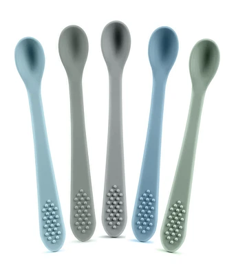 Sperric Baby Spoons - Infant First Stage Silicone Spoon For Self Feeding Set Gum Friendly Bpa Free