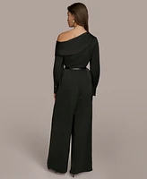 Donna Karan New York Women's Belted One-Shoulder Jumpsuit