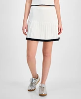 Freshman Juniors' Pleated Pull-On Sweater Skirt