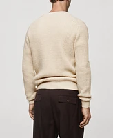 Mango Men's Alpaca Wool V-Neck Sweater