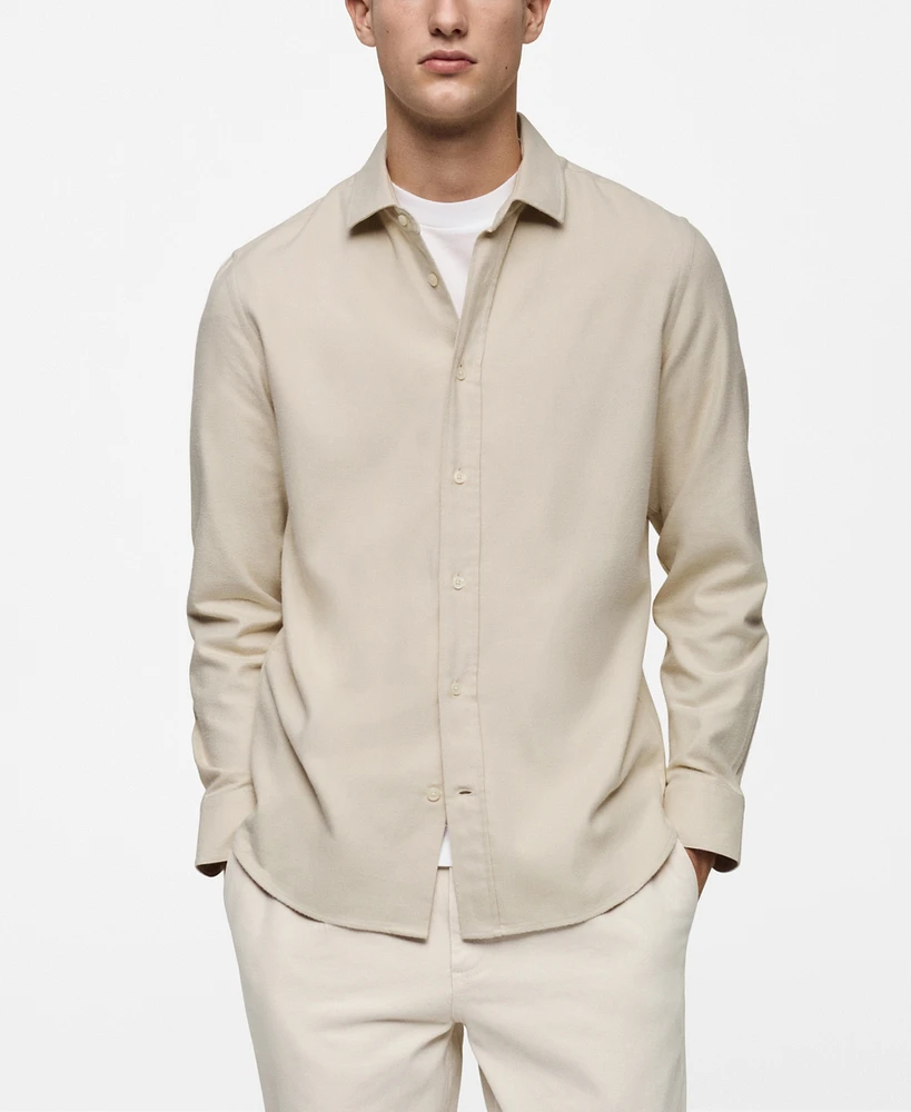 Mango Men's Slim-Fit Cotton Shirt