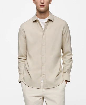 Mango Men's Slim-Fit Cotton Shirt
