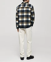 Mango Men's Checkered Flannel Overshirt