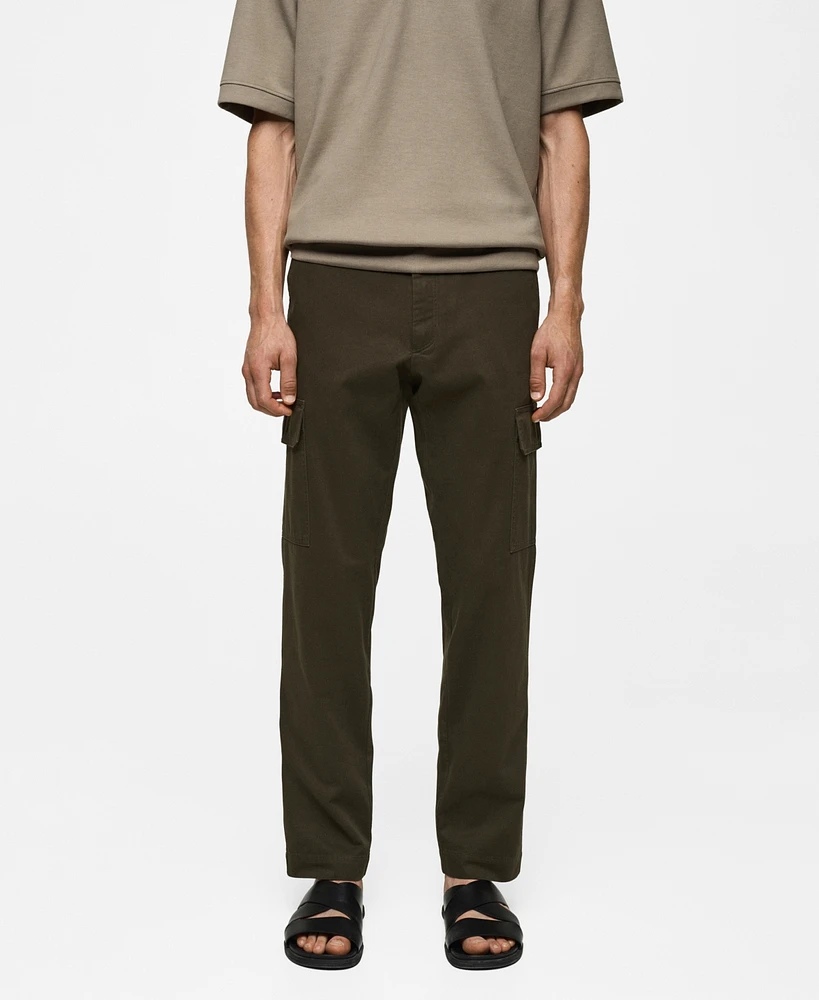 Mango Men's Straight-Fit Cargo Pants