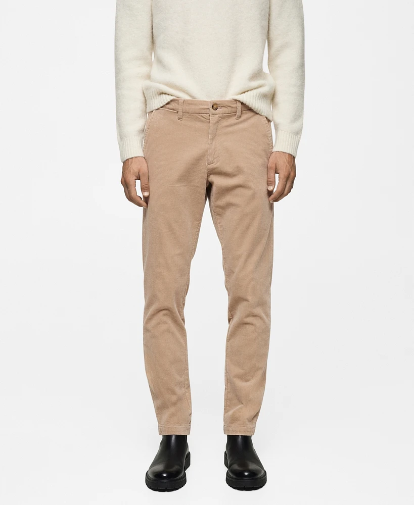 Mango Men's Slim-Fit Corduroy Pants