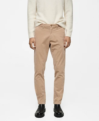 Mango Men's Slim-Fit Corduroy Pants