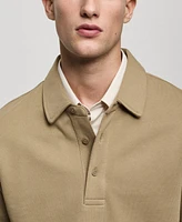 Mango Men's Cotton Polo Sweatshirt