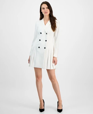 Tahari Asl Women's Pleated Blazer Dress