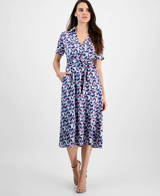 Tahari Asl Women's Printed Midi Dress