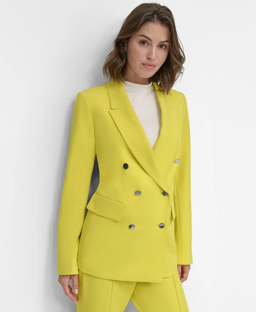 Dkny Petite Classic Double-Breasted Blazer