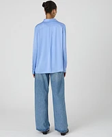 French Connection Women's Ennis Satin Long-Sleeve Shirt