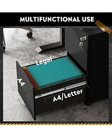 Devaise 2-Drawer Mobile File Cabinet with Lock