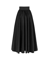 Nocturne Women's High Waist Taffeta Skirt