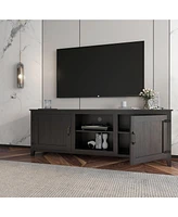 Slickblue Tv Stand Storage Media Console Entertainment Center with Doors for Stylish Organization