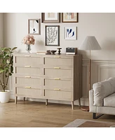 gaomon 8 Drawer Rattan Dresser